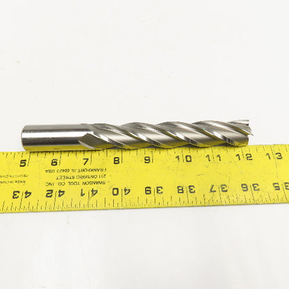 YG-1 7/8" 4 Flute Spiral Square End Mill Extra Long 7-1/4" OAL