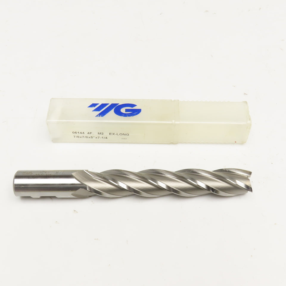 YG-1 7/8" 4 Flute Spiral Square End Mill Extra Long 7-1/4" OAL