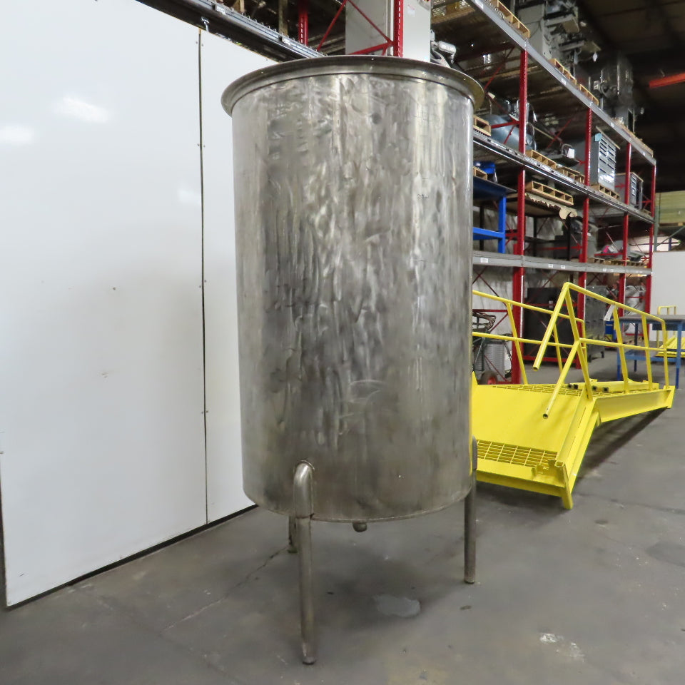 450 Gallon Stainless Steel Vertical Liquid Storage Holding Tank Dish Bottom