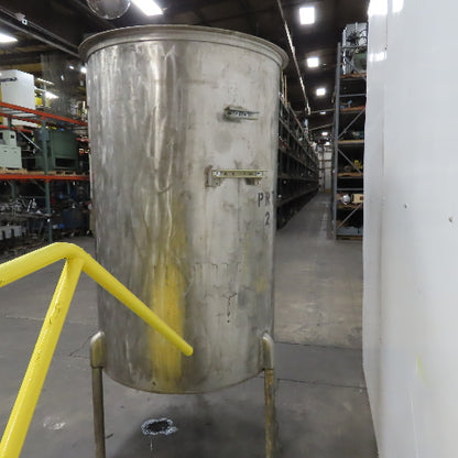 450 Gallon Stainless Steel Vertical Liquid Storage Holding Tank Dish Bottom