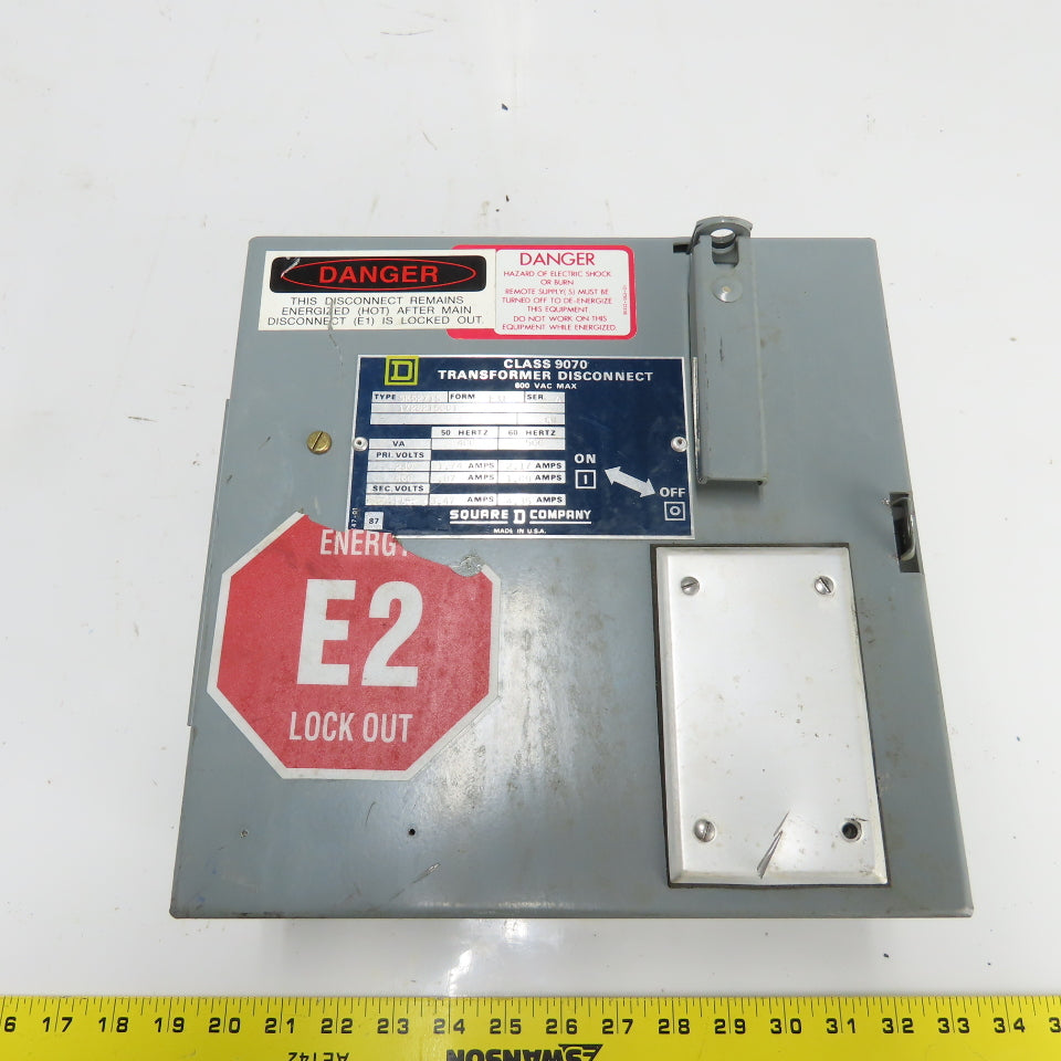 Square D SK5271S Ser A Class 9070 Disconnect Transformer Pri 230/460V Sec 115V
