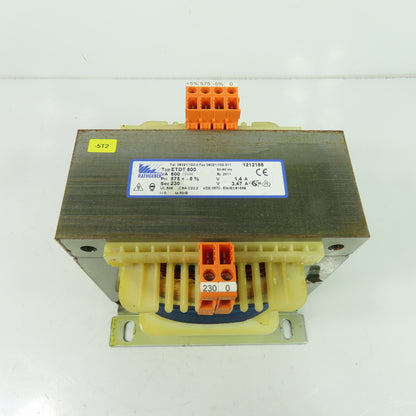 Rathgeber ETDT 800 800VA Transformer Pri 575V Sec 230V 50/60Hz3.47A