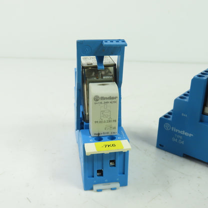 Finder 55.34.8.230.0040 Relay 250V 7A W/ 94.04 Socket Lot Of 3