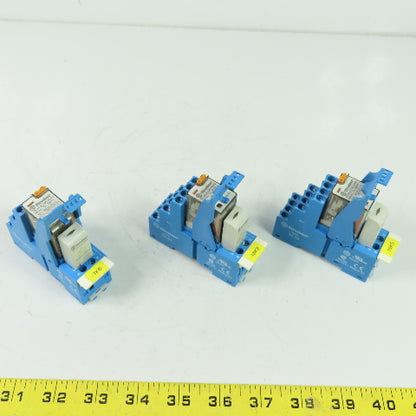Finder 55.34.8.230.0040 Relay 250V 7A W/ 94.04 Socket Lot Of 3