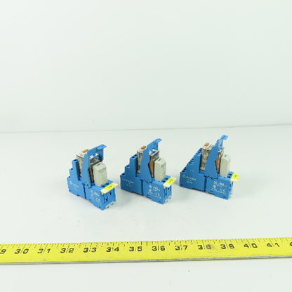 Finder 55.34.8.230.0040 Relay 250V 7A W/ 94.04 Socket Lot Of 3