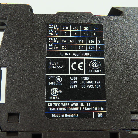 Moeller XTREC10B22 DIL AC-22 Contactor Relay 230V 50/60Hz
