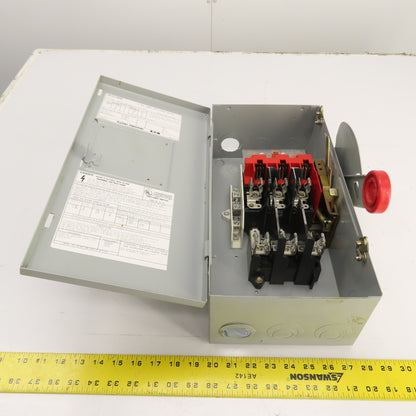 Cutler Hammer DH361NGK 30A Fusible Heavy Duty Safety Disconnect Switch 600V