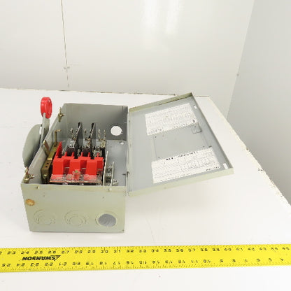 Cutler Hammer DH361NGK 30A Fusible Heavy Duty Safety Disconnect Switch 600V