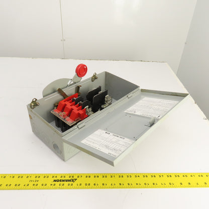 Cutler Hammer DH361NGK 30A Fusible Heavy Duty Safety Disconnect Switch 600V