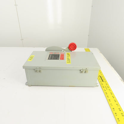 Cutler Hammer DH361FDK 30A Fusible Heavy Duty Safety Disconnect Switch 600V 3R