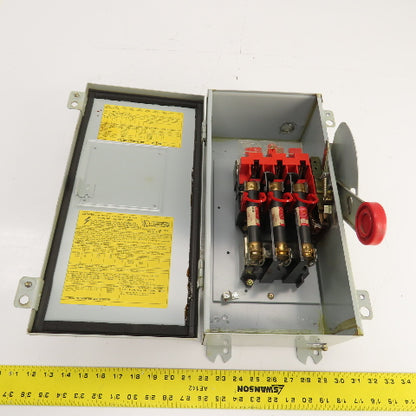 Cutler Hammer DH361FDK 30A Fusible Heavy Duty Safety Disconnect Switch 600V 3R