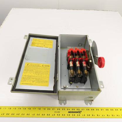 Cutler Hammer DH361FDK 30A Fusible Heavy Duty Safety Disconnect Switch 600V 3R