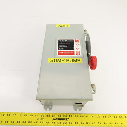 Cutler Hammer DH361FDK 30A Fusible Heavy Duty Safety Disconnect Switch 600V 3R