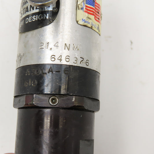 Stanley A30LA-6 Right Angle Pneumatic Nutrunner Nonreversing 3/8" Drive