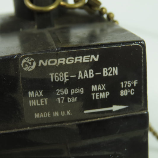 Norgren T68E-AAB-B2N 1-1/4" Shut-Off Control Valve 250PSIG