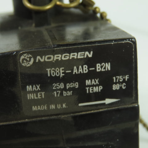 Norgren T68E-AAB-B2N 1-1/4" Shut-Off Control Valve 250PSIG