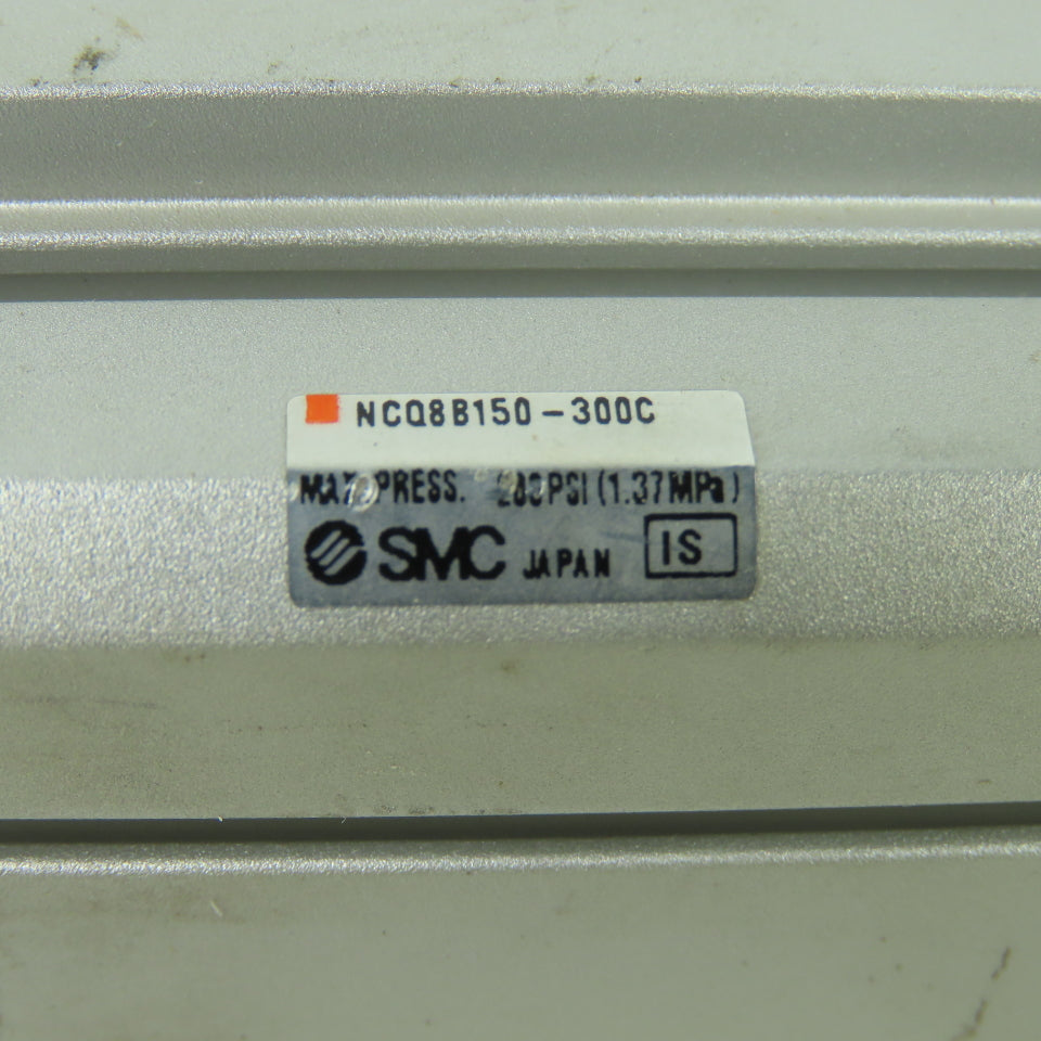 SMC NCQ8B150-300C Double Acting Pneumatic Cylinder 3" Stroke 1-1/2" Bore 200PSI