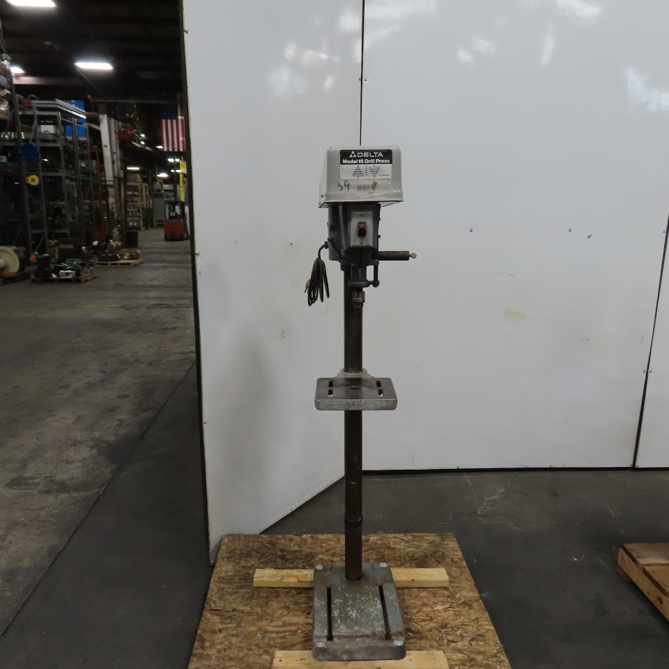 Delta 15-090 Floor Model 15" Drill Press 0.5HP 115V Single Phase 10x10.5" Table
