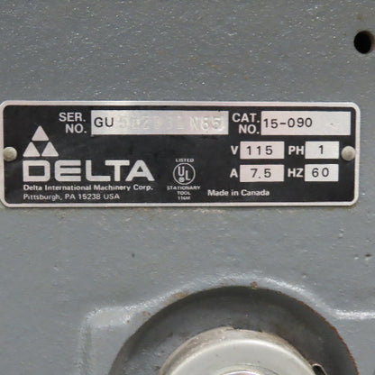 Delta 15-090 Floor Model 15" Drill Press 0.5HP 115V Single Phase 10x10.5" Table