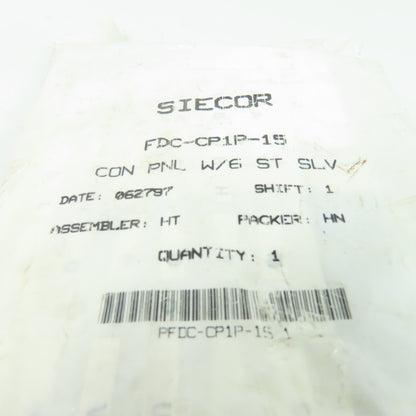 Siecor FDC-CP1P-15 6-Adaptor Connector Panel CON PNL W/6 ST SLV