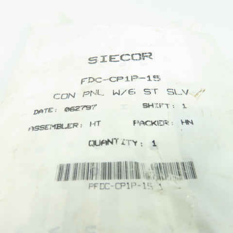 Siecor FDC-CP1P-15 6-Adaptor Connector Panel CON PNL W/6 ST SLV