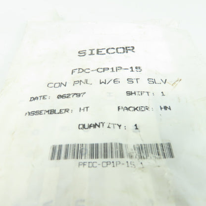 Siecor FDC-CP1P-15 6-Adaptor Connector Panel CON PNL W/6 ST SLV