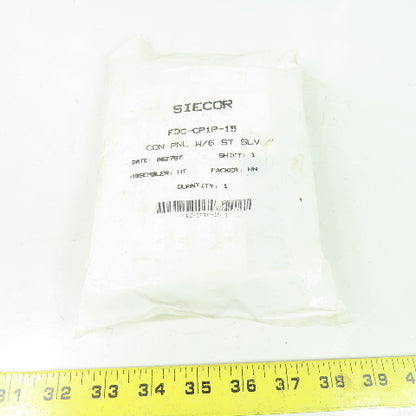 Siecor FDC-CP1P-15 6-Adaptor Connector Panel CON PNL W/6 ST SLV