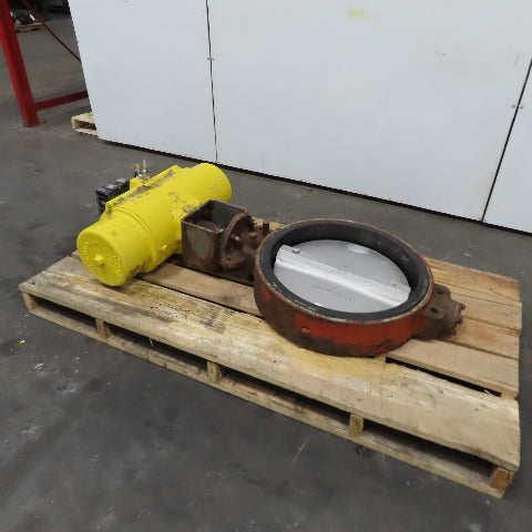 Hytork 4580 22" Butterfly Valve W/ Pneumatic Actuator 100PSIG (NON-SEALING)