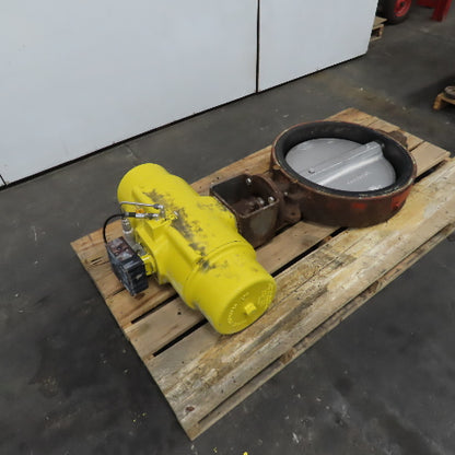 Hytork 4580 22" Butterfly Valve W/ Pneumatic Actuator 100PSIG (NON-SEALING)
