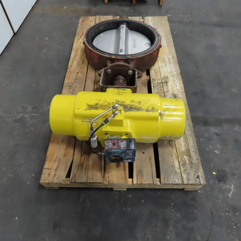 Hytork 4580 22" Butterfly Valve W/ Pneumatic Actuator 100PSIG (NON-SEALING)