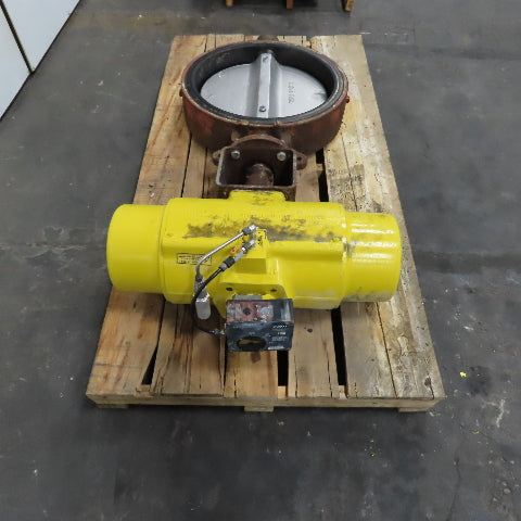 Hytork 4580 22" Butterfly Valve W/ Pneumatic Actuator 100PSIG (NON-SEALING)