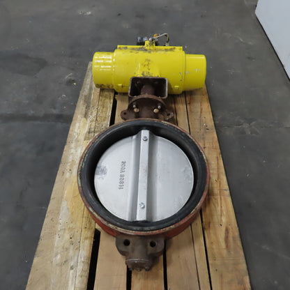 Hytork 4580 22" Butterfly Valve W/ Pneumatic Actuator 100PSIG (NON-SEALING)