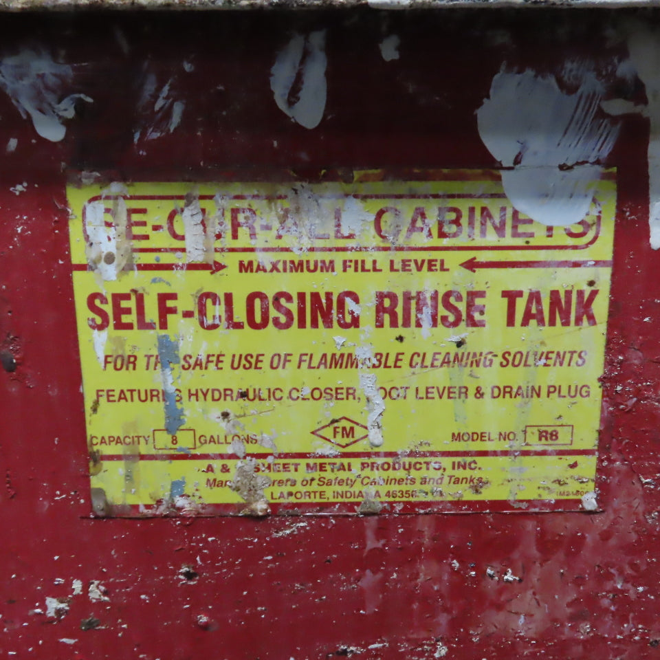 Se-Cur-All R8 8 Gallon Self Closing Rinse Tank