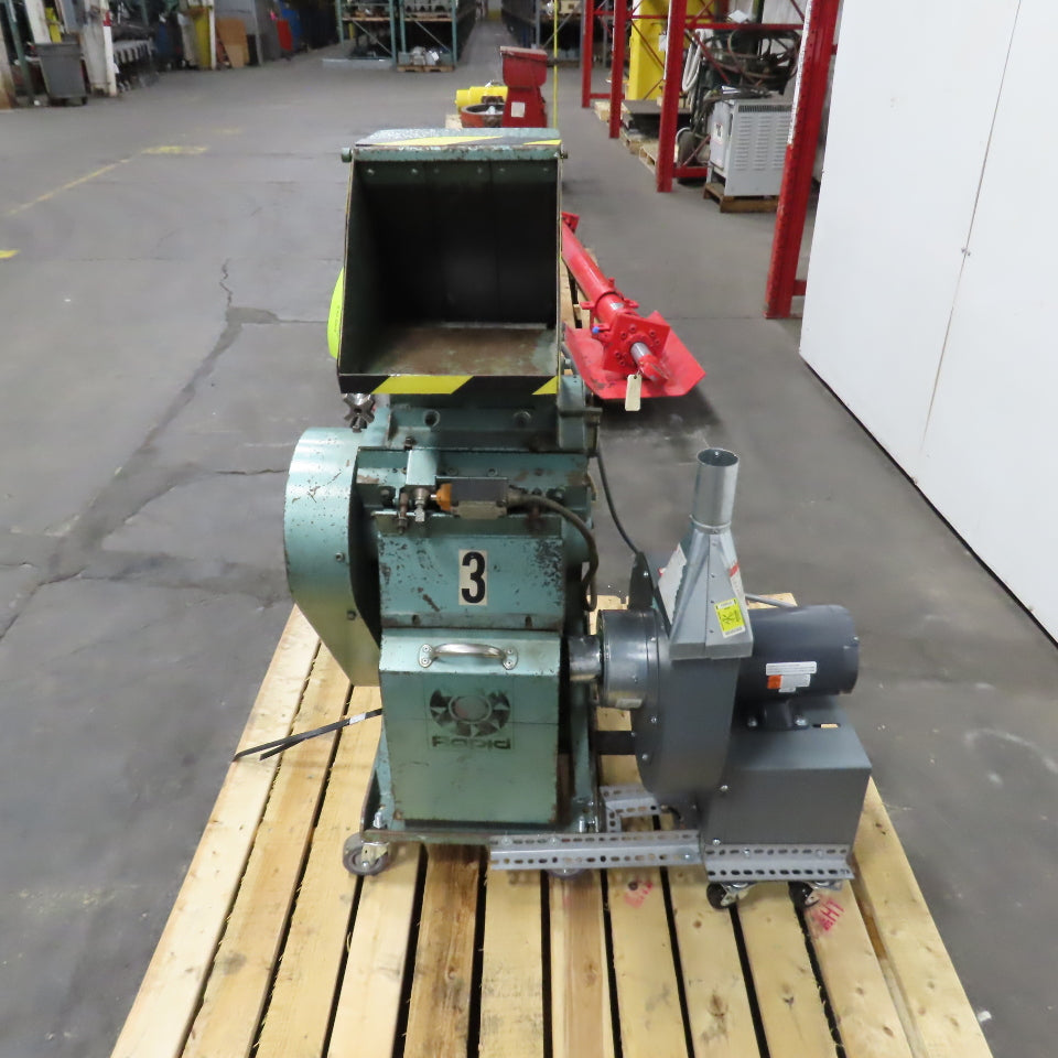 Rapid 79C 5HP Plastic Granulator Recycler 230/460V 3PH W/ Dayton 1.5HP Blower
