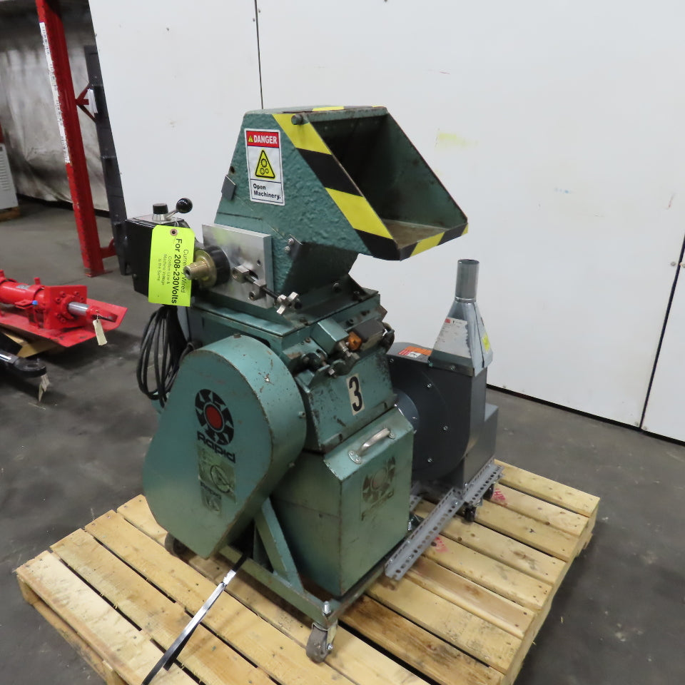 Rapid 79C 5HP Plastic Granulator Recycler 230/460V 3PH W/ Dayton 1.5HP Blower