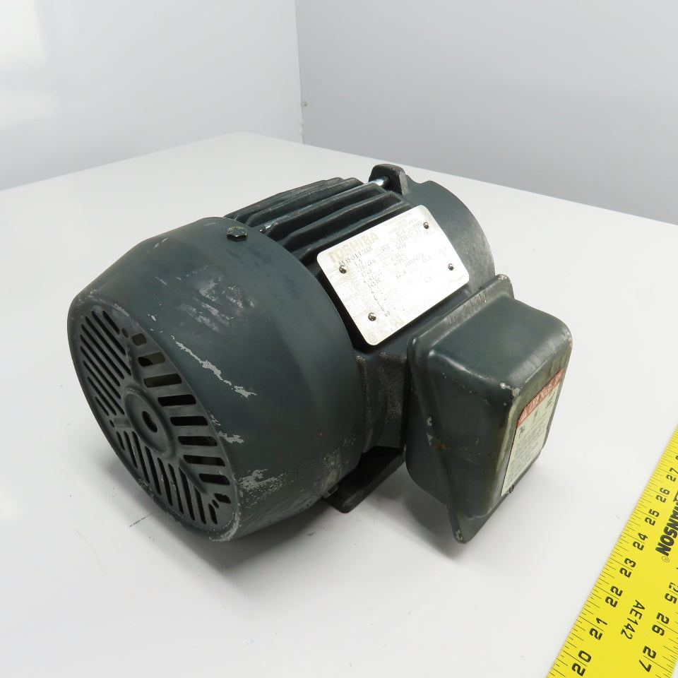 Toshiba BY154FLT2AHH 1.5HP 3Ph Electric Motor 230/460V 145TC Frame Type IKH
