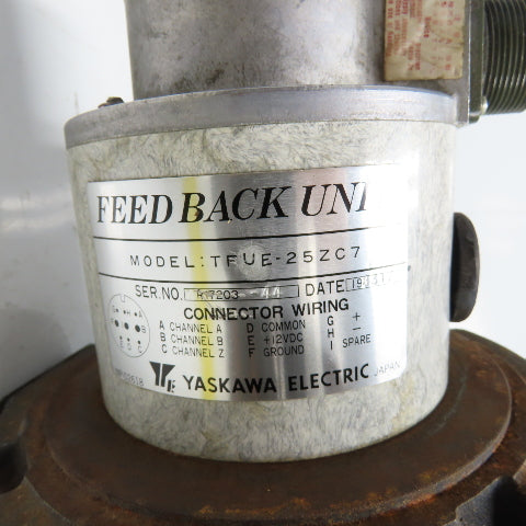 Yaskawa UGHMEM-12-MU1 1.2/6.0KW Electric Hicup Motor 140V 1000RPM W/ TFUE-25ZC7