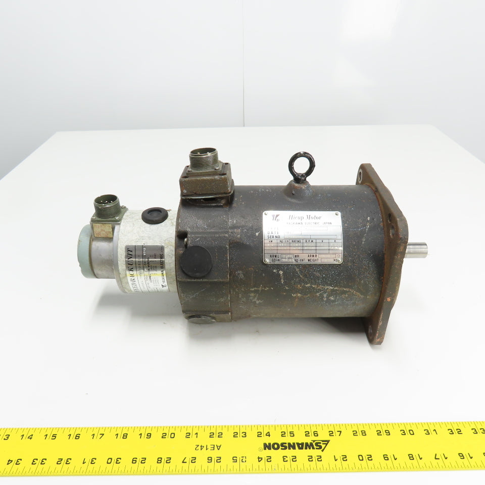 Yaskawa UGHMEM-12-MU1 1.2/6.0KW Electric Hicup Motor 140V 1000RPM W/ TFUE-25ZC7