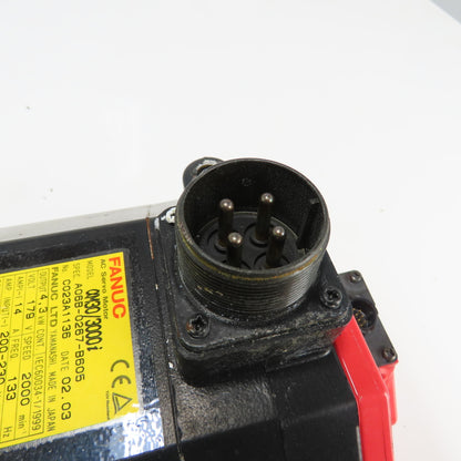 Fanuc A06B-0267-B605 4.3kW 2000RPM 179V AC Servo Brake Motor W/ Pulsecoder