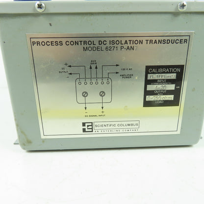 Scientific Columbus 6271-PAN7 Process Control DC Isolation Transducer 0-100mV