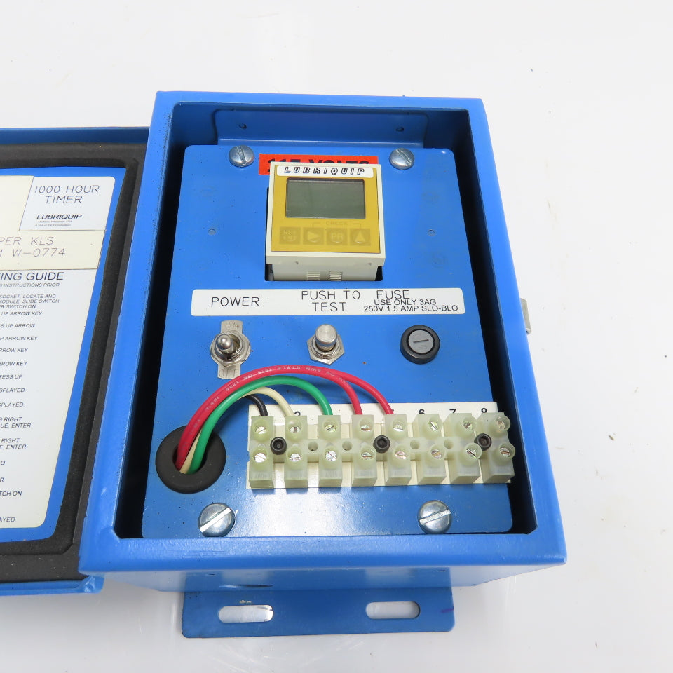 Lubriquip Opco ChainMaster 1000 Hour Timer Controls 115V 8" x 6" Enclosure