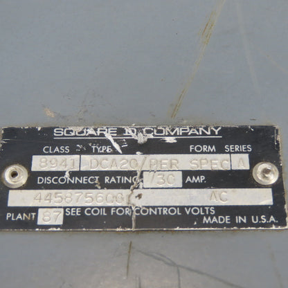 Square D DCA20 35" x 20-1/2" x 8" Disconnect Switch Electrical Enclosure Type 12