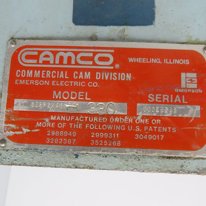 Camco 512P2H40-330 1.5 Stop Rotary Indexer W/ 50:1 Right Angle Gear Reducer