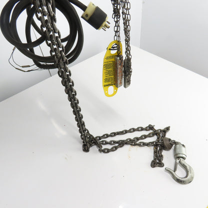 Yale 1E13W1 1/2 Ton 1000LB Electric Chain Hoist 3Ph 230V 12' Lift