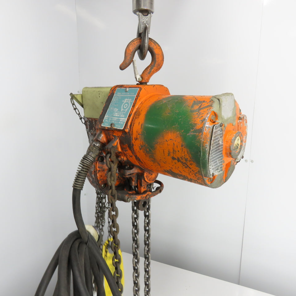 Yale 1E13W1 1/2 Ton 1000LB Electric Chain Hoist 3Ph 230V 12' Lift