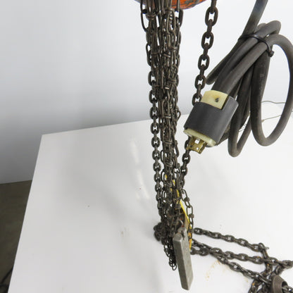 Yale 1E13W1 1/2 Ton 1000LB Electric Chain Hoist 3Ph 230V 12' Lift