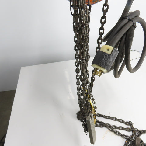 Yale 1E13W1 1/2 Ton 1000LB Electric Chain Hoist 3Ph 230V 12' Lift