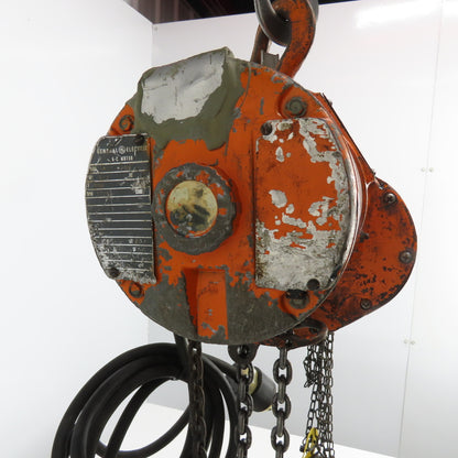 Yale 1E13W1 1/2 Ton 1000LB Electric Chain Hoist 3Ph 230V 12' Lift