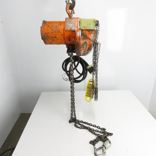 Yale 1E13W1 1/2 Ton 1000LB Electric Chain Hoist 3Ph 230V 12' Lift