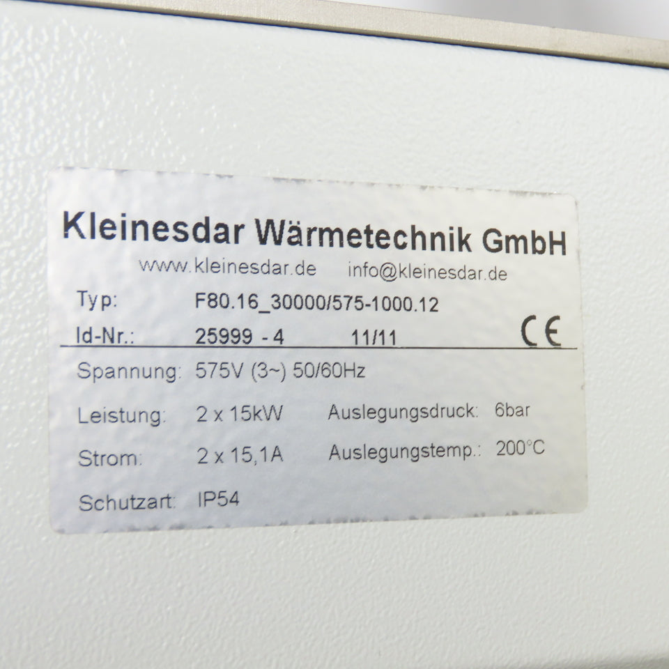 Kleinesdar Warmetechnik F80.16_30000/575-1000.12 Immersion Heating Element 575V